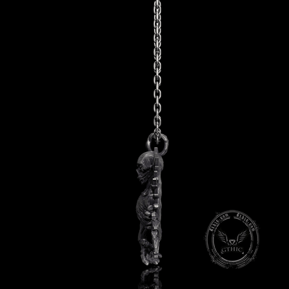 Skeleton Bones Sterling Silver Skull Pendant