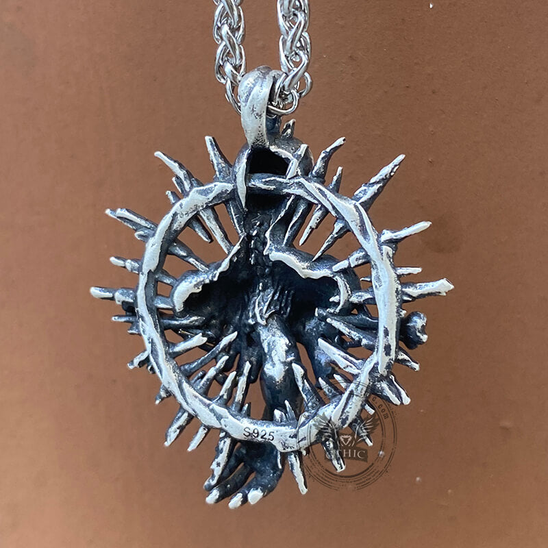 Skeleton Bones Sterling Silver Skull Pendant
