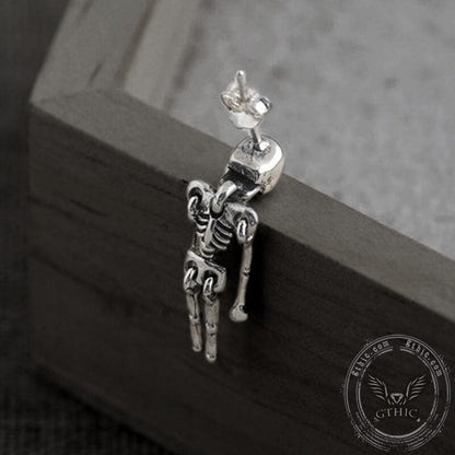 Skeleton Sterling Silver Earrings