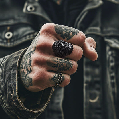 Skull Skeleton Stainless Steel Ring for