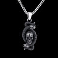 Skull With Snake Pendant