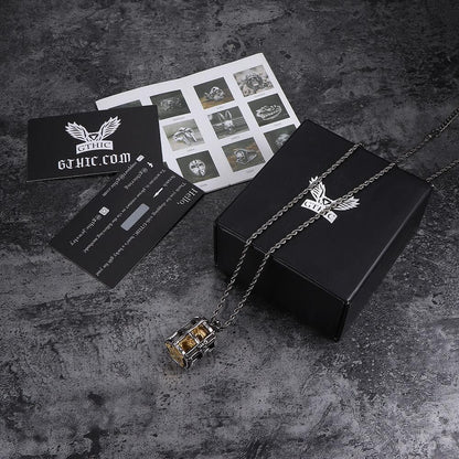 Skull Cage Stainless Steel Pendant