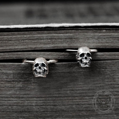 Skull Head Sterling Silver Earring