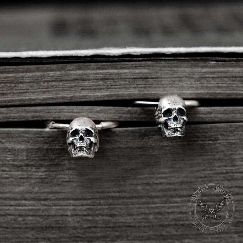 Skull Head Sterling Silver Earring