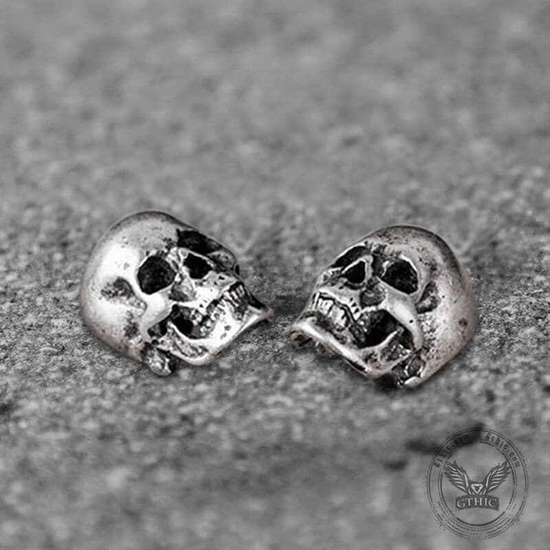 Skull Sterling Silver Stud Earrings