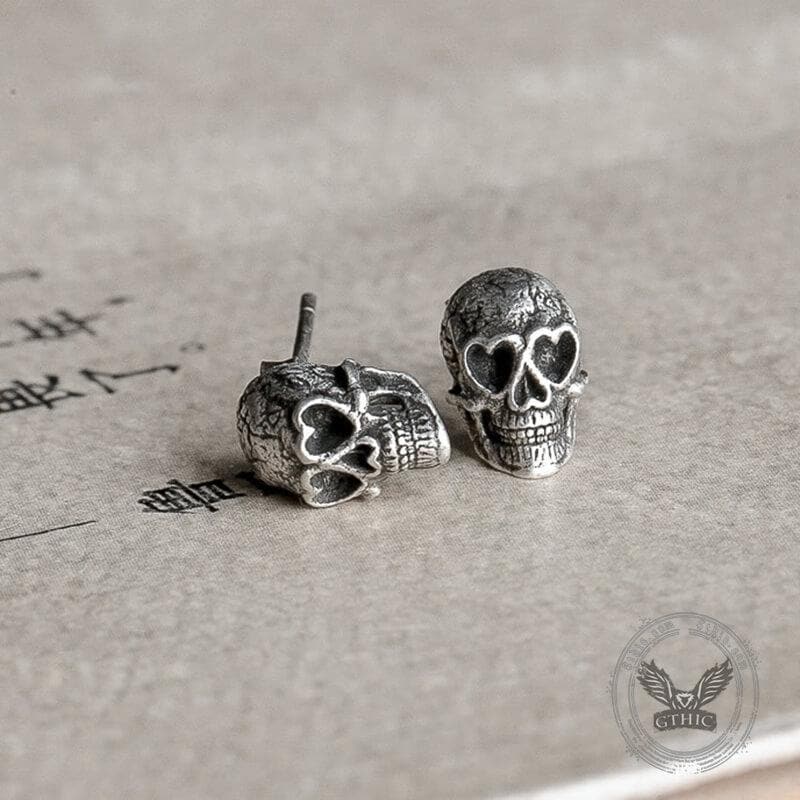 Skull Sterling Silver Stud Earrings