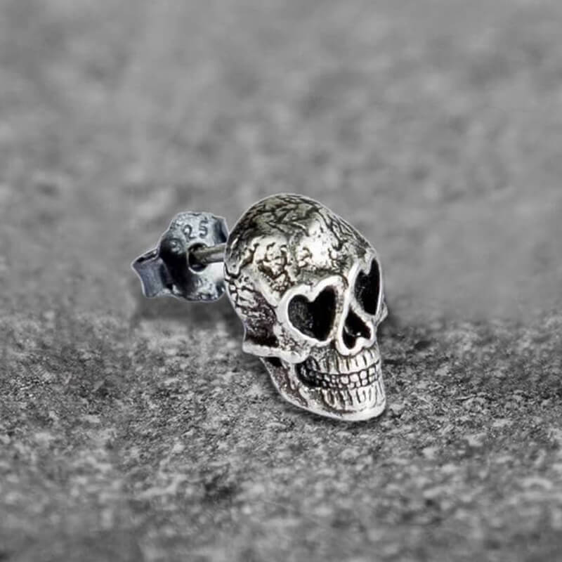 Skull Sterling Silver Stud Earrings