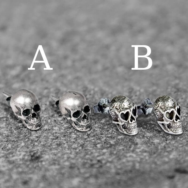 Skull Sterling Silver Stud Earrings