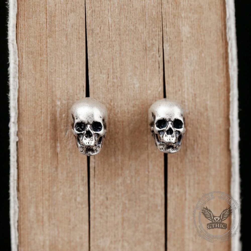 Skull Sterling Silver Stud Earrings