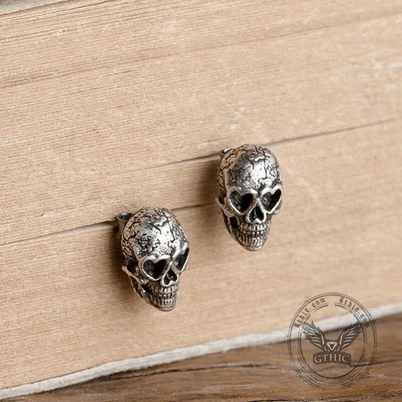 Skull Sterling Silver Stud Earrings