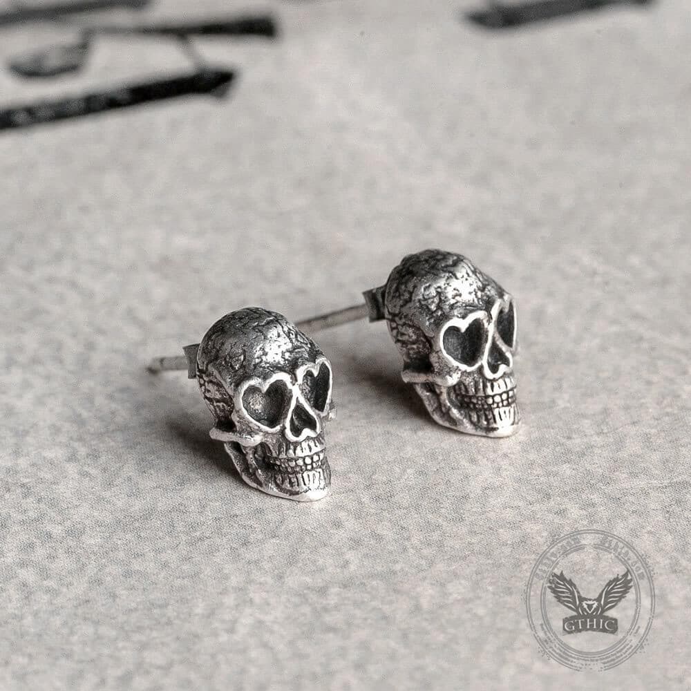 Skull Sterling Silver Stud Earrings