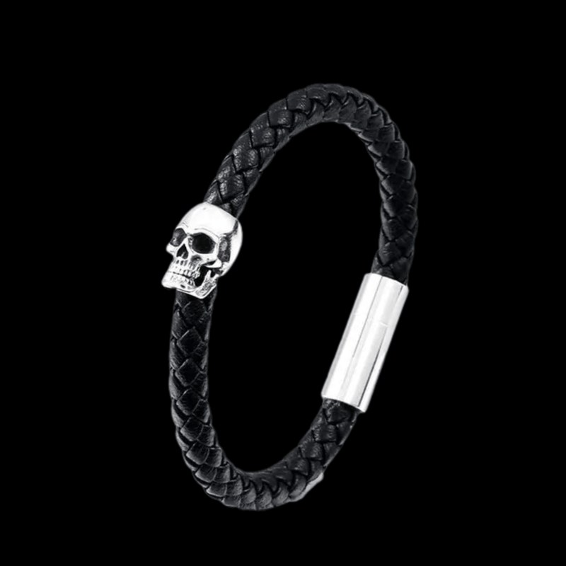 Skullbound Leather Bracelet