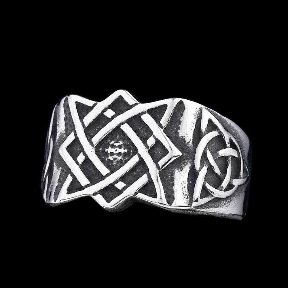 Slavic Viking Svarog Knot Ring