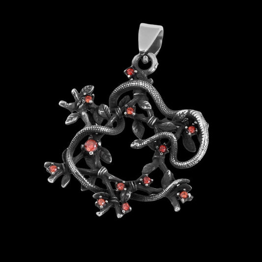 Snake Entwined Star Pendant