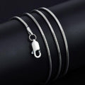 Snake Bone Sterling Silver Chain Necklace