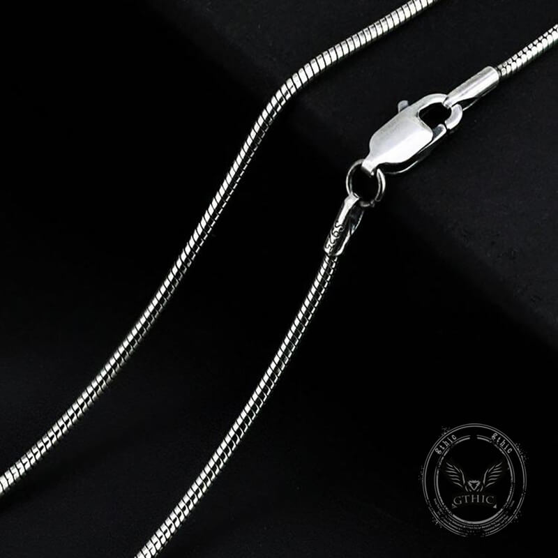 Snake Bone Sterling Silver Chain Necklace