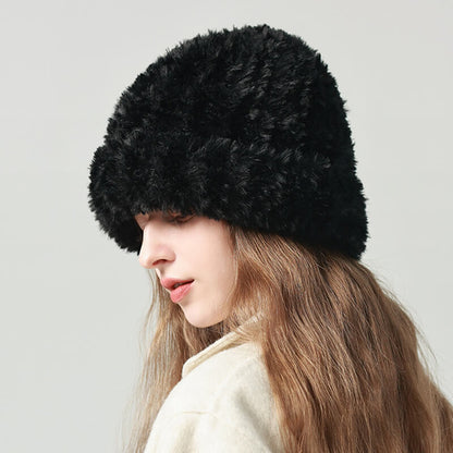 Color Fluffy Beanie Hat