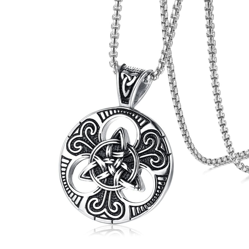Stainless Steel Celtic Knot Pendant for and / Religious Cross Shield Pendant