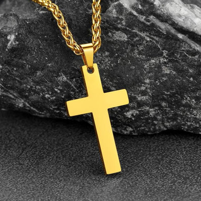 Stainless Steel Cross Pendant Necklace for