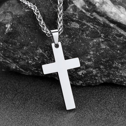 Gothic Skull Cuban Chain & Cross Layered Pendant Set for