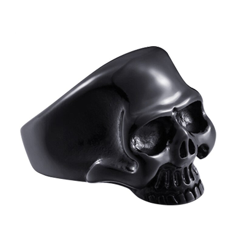 Stainless Steel Skull Ring / Alternative High Polished Jewelry