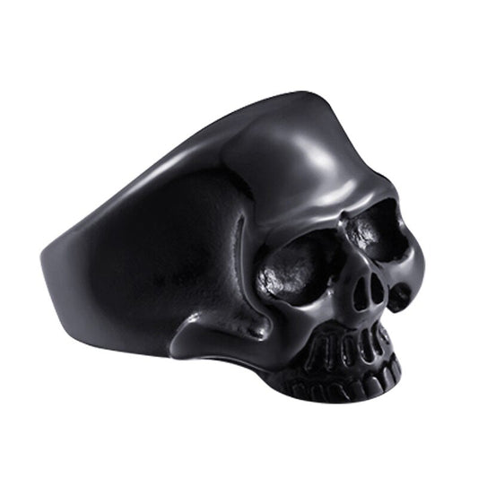 Stainless Steel Skull Ring / Alternative High Polished Jewelry
