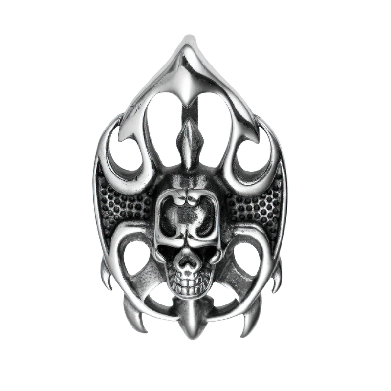 Stainless Steel Pendant of Skull / Rock Style Necklace / Gothic Jewelry