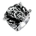 Stainless Steel Vikings Ring for and / Jewelry Ring With Odin's Shield