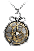 Steampunk Anguistralobe Pendant With Brass Astrolabe Dial