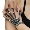 Steampunk Bracelet for and / Gothic Hand Skeleton Bracelets / Elasticity Adjustable Bracelet