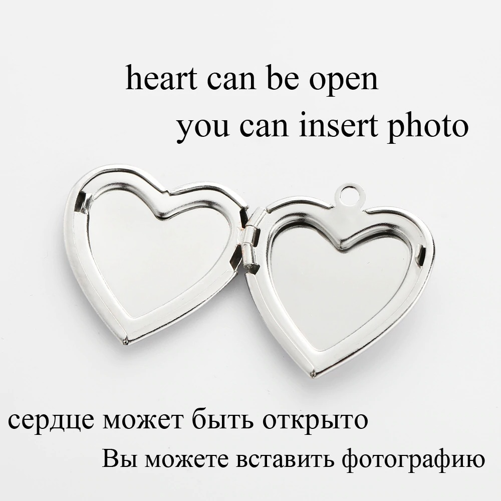 Steampunk Chain Necklace for / Aluminium Pendant With Locked and Heart