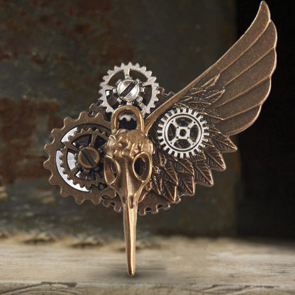 Steampunk Bird Alloy Lapel Pin Brooch