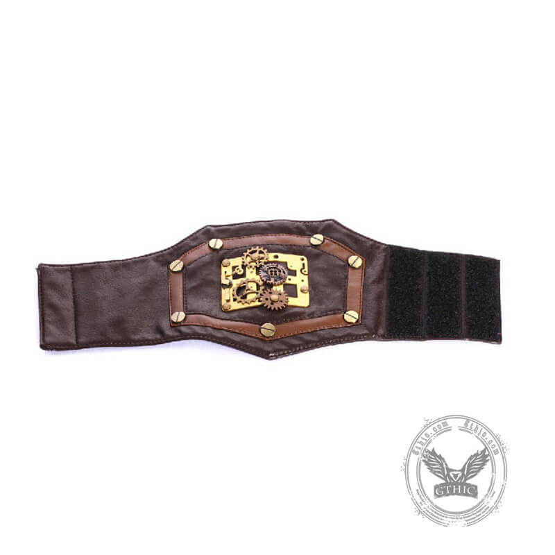 Steampunk Gear Leather Bracer