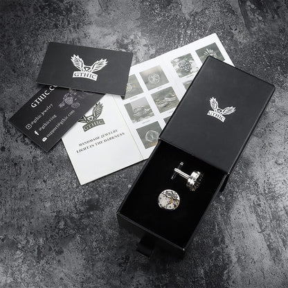 Steampunk Watch Stainless Steel Cufflinks
