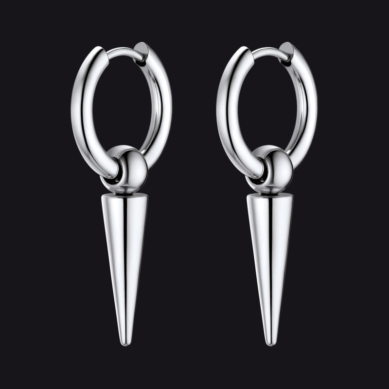 Long Spike Dangle Hoop Earrings for