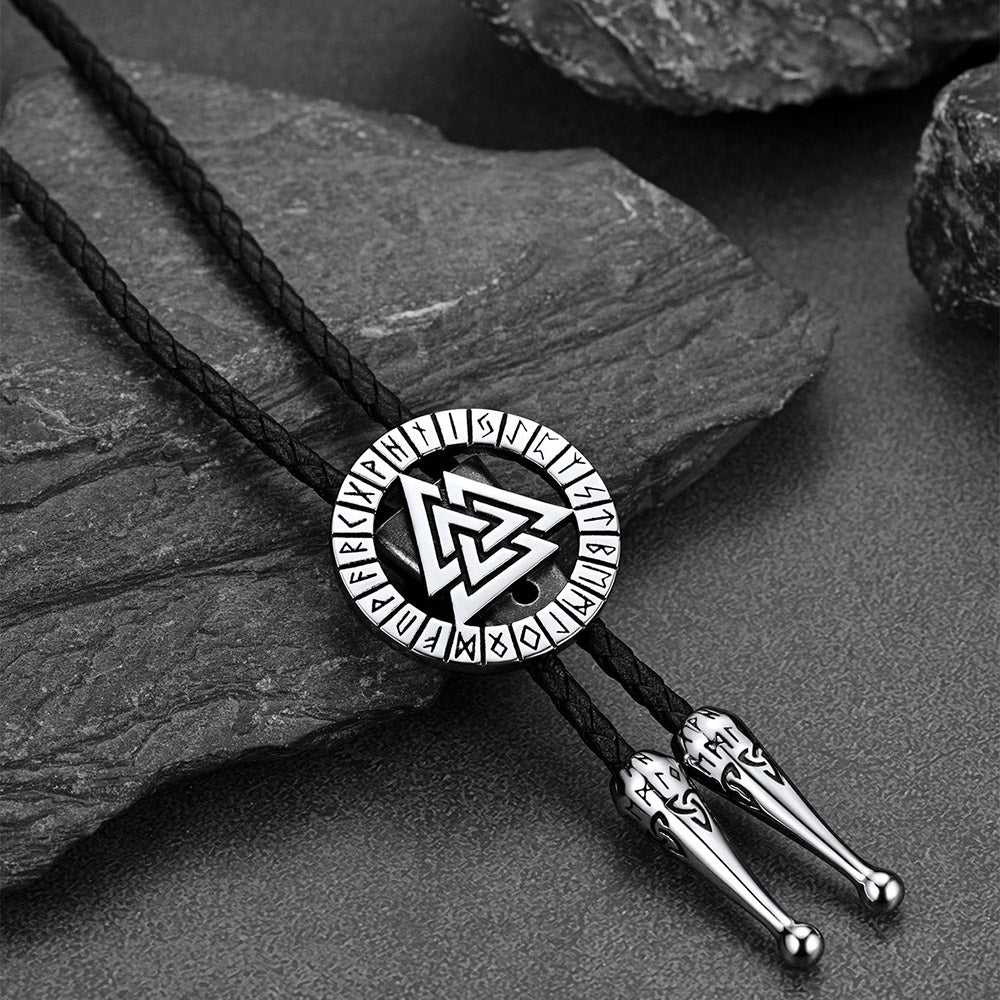 Viking Valknut Bolo Tie for