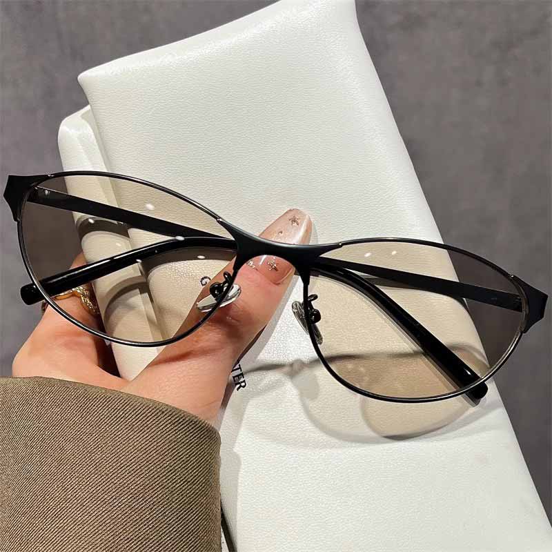 Street Y2k Metal Frame Cat-eye Retro Sunglasses