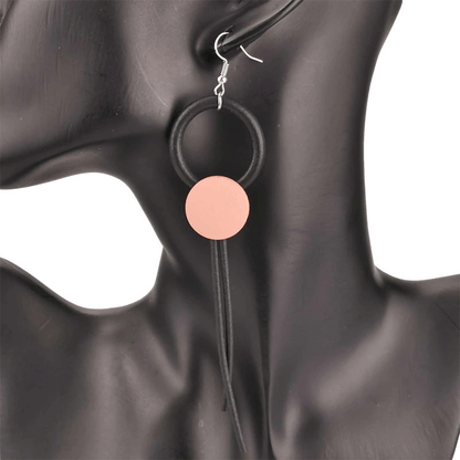 Stylish Design Wood Long Earrings for / Gothic Female Rubber Jewelry