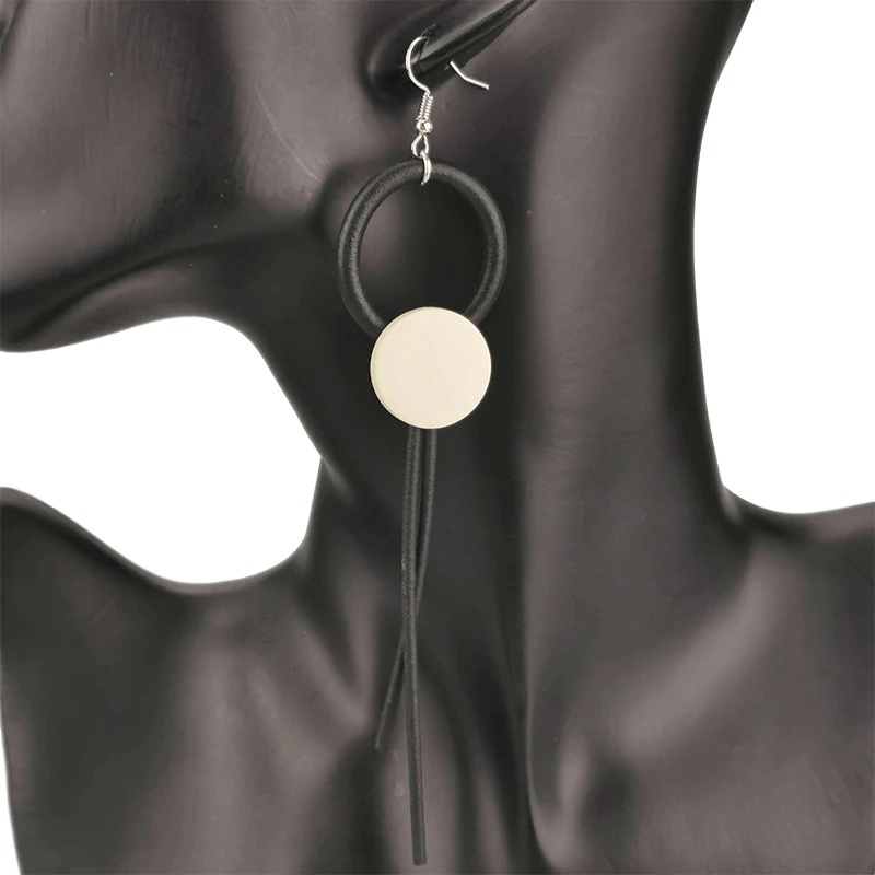 Stylish Design Wood Long Earrings for / Gothic Female Rubber Jewelry