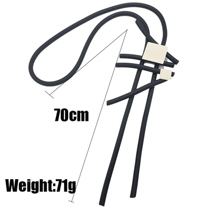 Stylish Long Statement Necklaces for / Square Wood Pendant Necklace / Rubber Accessories