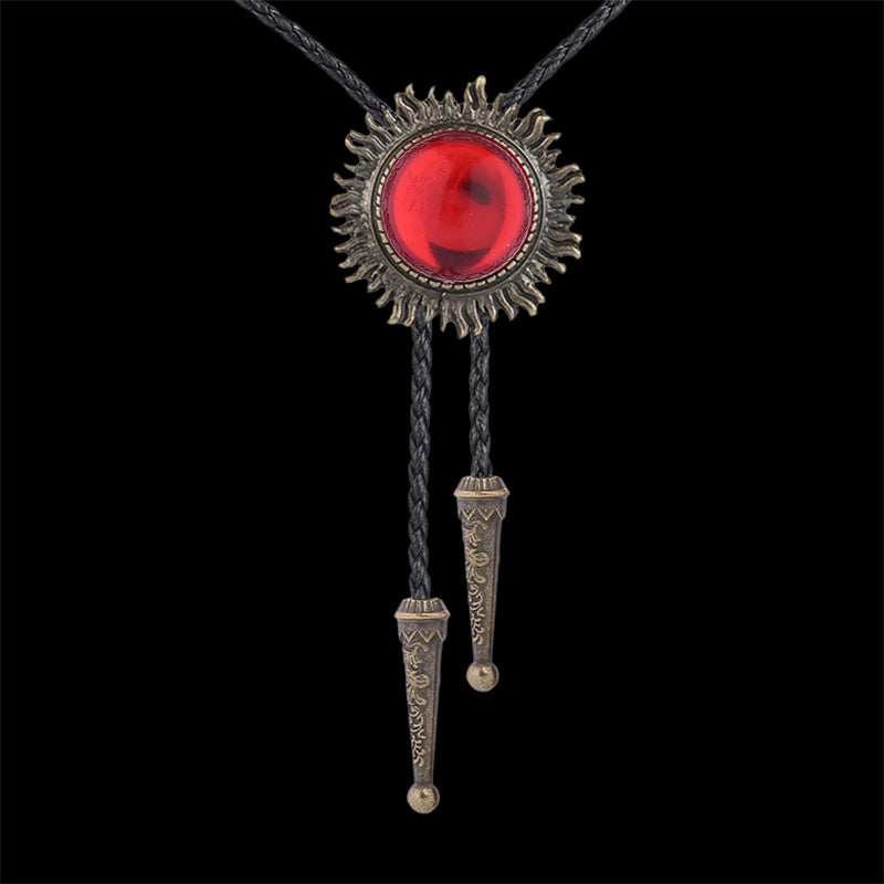 Sun Design Gem-set Alloy Bolo Tie