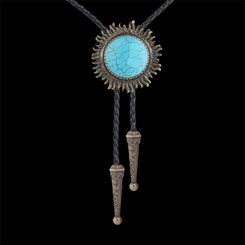 Sun Design Gem-set Alloy Bolo Tie