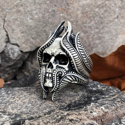Tentacles Sterling Silver Skull Ring