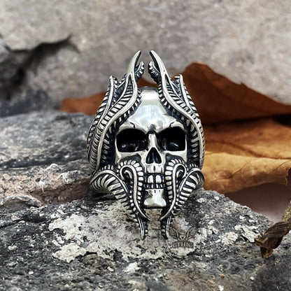 Tentacles Sterling Silver Skull Ring