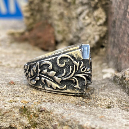 Thor’s Hammer Triquetra Sterling Silver Viking Ring
