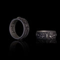 Till Death Do Us Part Heart Sterling Silver Skeleton Ring