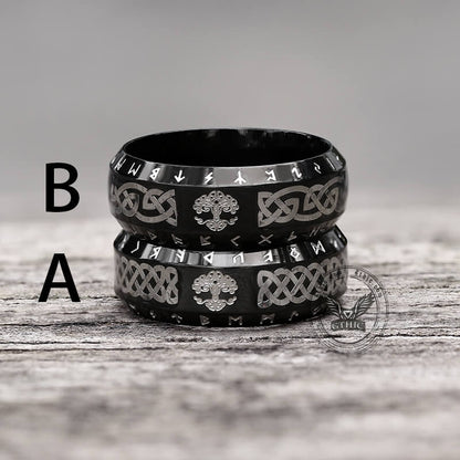 Tree of Life Knot Stainless Steel Band Ring