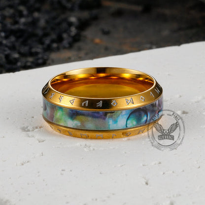 Tree of Life Stainless Steel Shell Viking Ring