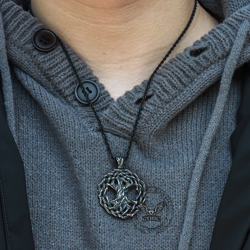 Tree of Life Yggdrasil Stainless Steel Viking Pendant