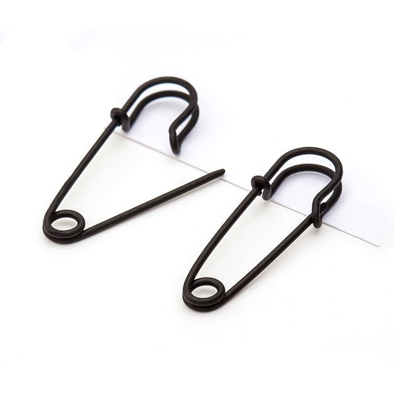 Punk Rock Style Safety Pin Ear Hook Stud Earrings / Exquisite Jewelry for